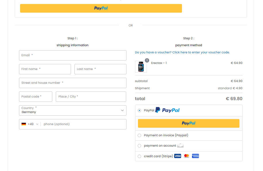 Erectax - Order Form